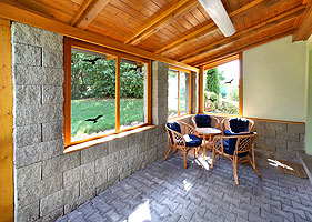 Penzion Rajský - Bungalow, veranda, photo by: Lubor Mrázek